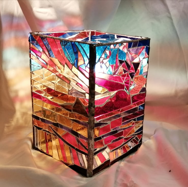 Beach Sunset Stained Glass Lamp Folksy