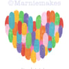 Fill Your Heart With Colour - Unframed Original A4 Illustration 
