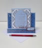 Christening Card - Handmade Blue Baptism Card - Religious Keepsake Card