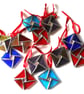 Stained Glass Tree Decoration 5cm Square Christmas Dichroic - Image 7