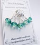 Lampwork Stitch Markers - Stained Glass Greens - Image 6