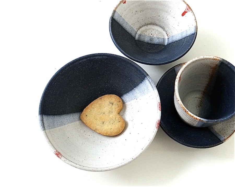 Ceramic bowl for breakfast, soup, desserts - handmade stoneware pottery