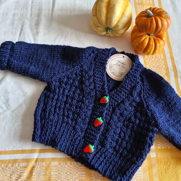 Autumnal Navy Blue Cardigan