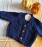 Autumnal Navy Blue Cardigan - Image 1