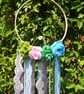 Felt Succulent and Flower Ribbon Wooden Hoop Hanging - Image 5