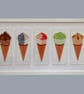 Handmade Fused Glass 'Cornetto' Picture.