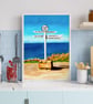 Land's End, Cornwall Illustrated A4 Art Print - Image 6
