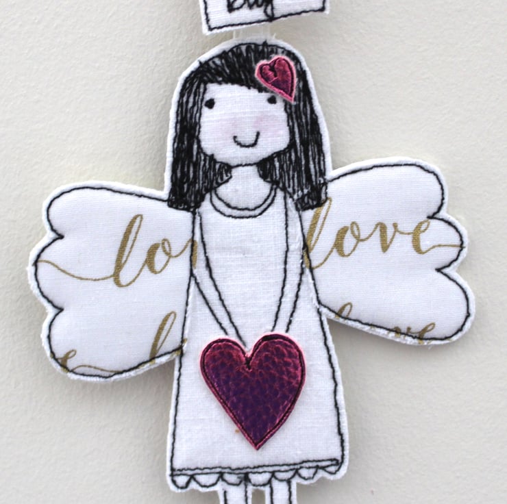 'Happy Mother's Day'- Fairy with a Pink Heart - Folksy