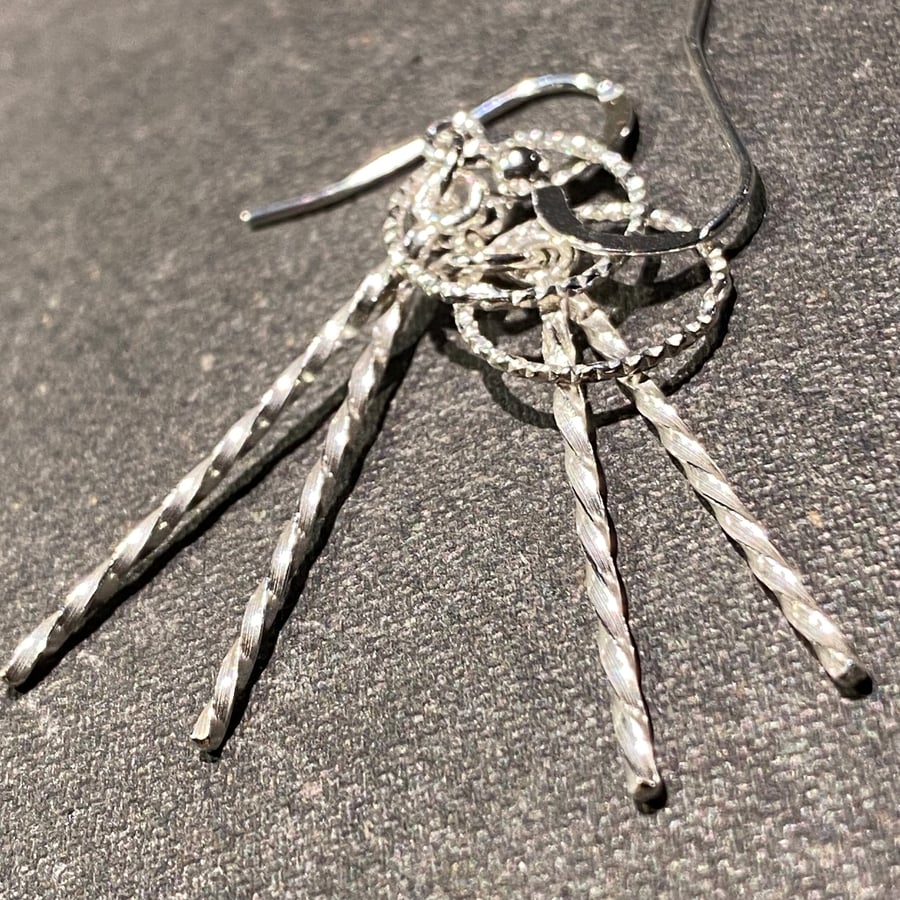 Silver Twist and Turn earrings