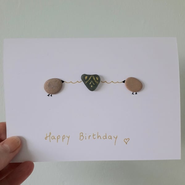 Sea Glass Cards, Pebble Card for Birthday
