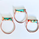 Copper Imperial Jasper Rings - Sizes  L - R 