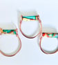 Copper Imperial Jasper Rings - Sizes  L - R  - Image 1