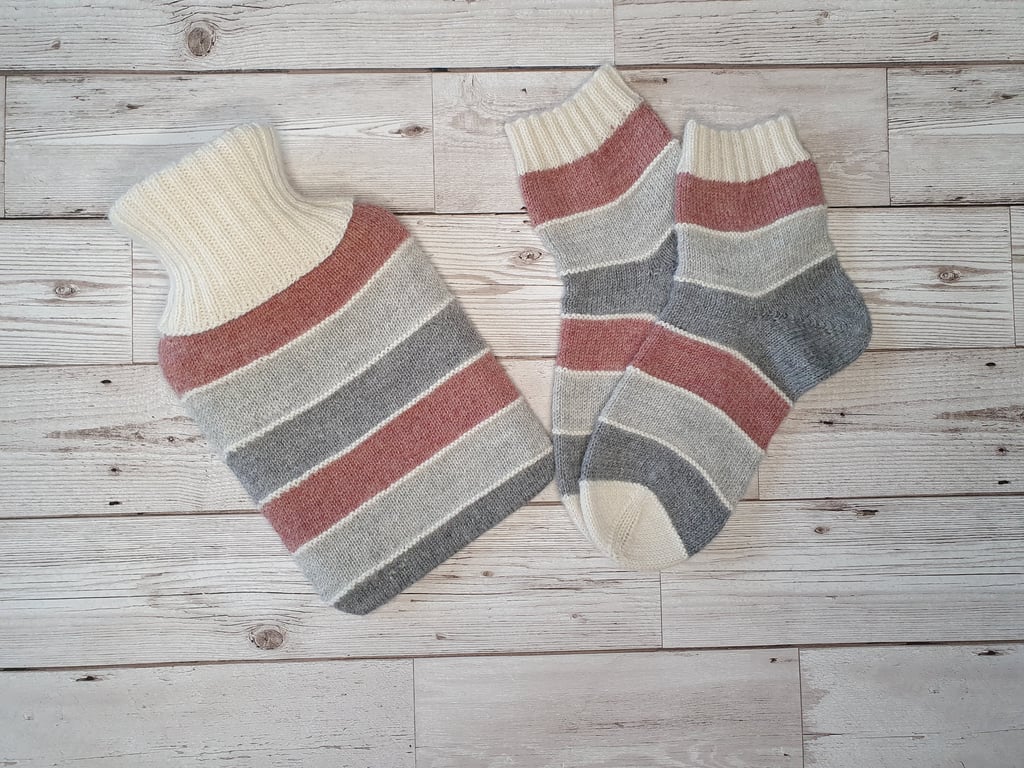 Winter Warming Set Socks and Hottie