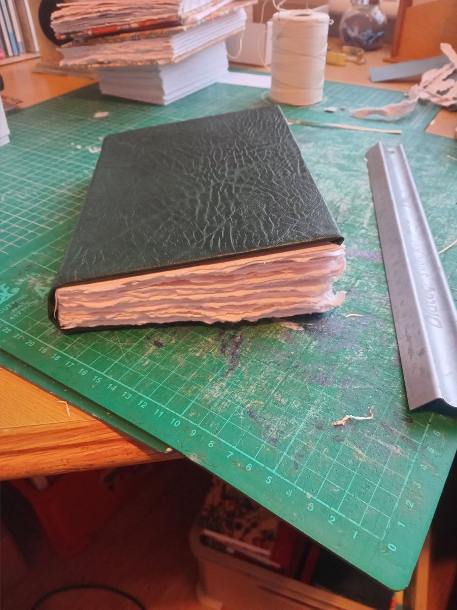 Forest green cotton rag hardback A5 sketchbook journal 