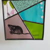 Stained Glass Screen Printed Mouse Panel