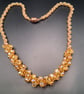 Hand Crafted Copper & Gold Beaded Chunky style Necklace