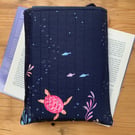 Under The Sea Quilted Fabric Book Sleeve - Hardback Size