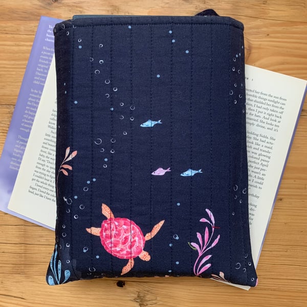 Under The Sea Quilted Fabric Book Sleeve - Hardback Size