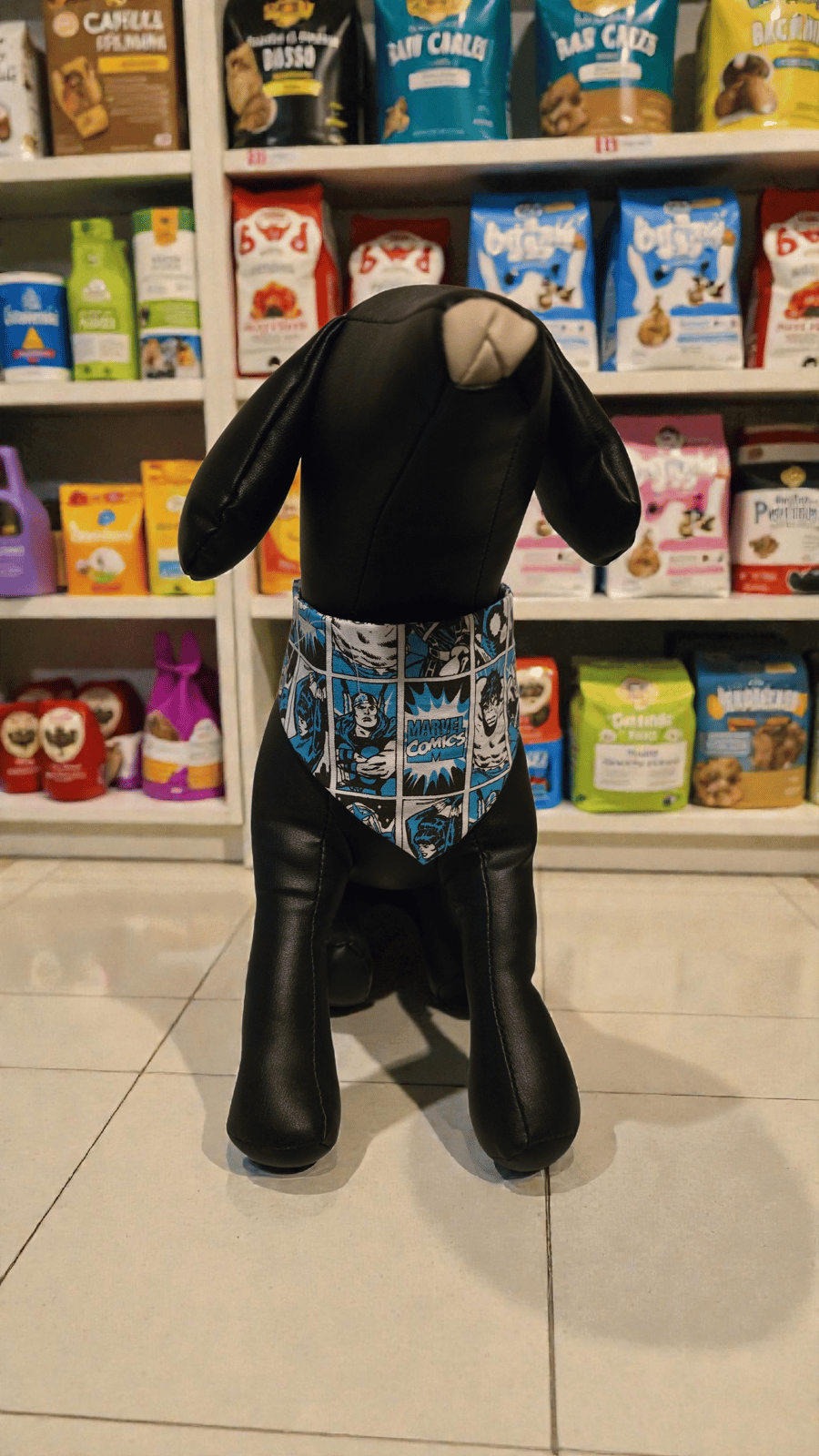 Marvel dog bandana can be personalised