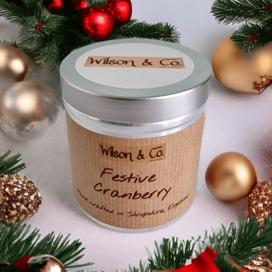 Festive Cranberry Scented Candle 230g