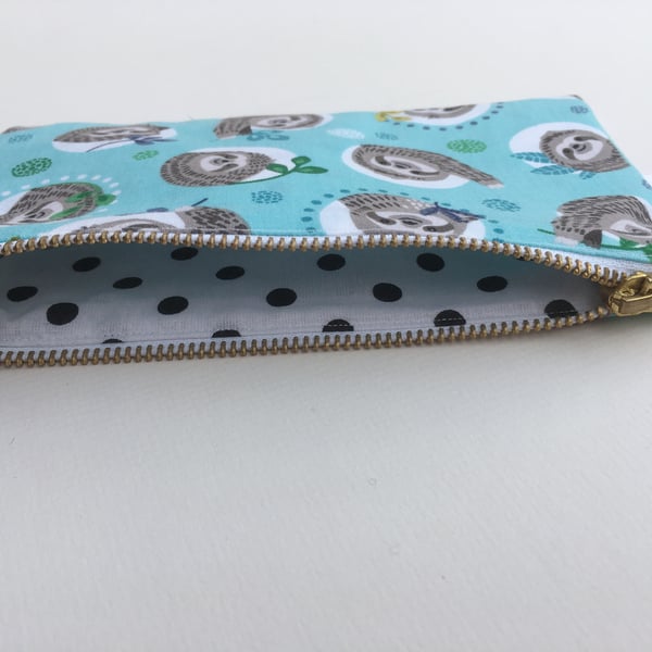 SLOTH PENCIL CASE, Sloth Stationery, Animal Lover, Gift, Kids, Pawcrafts