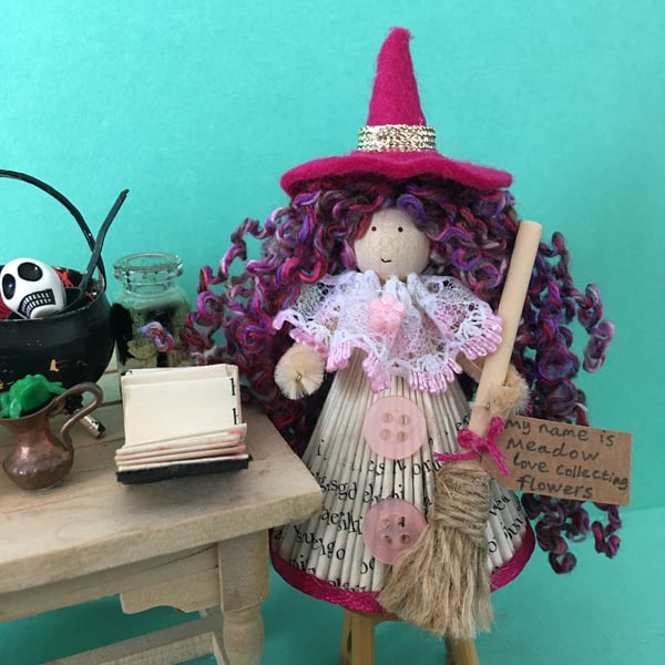 Pink Witch Doll Decoration