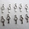 SALE silver mini key charms