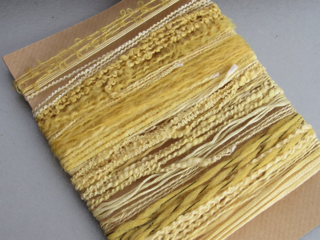 Large Bright Yellow Weld Natural Dye Textured Thread Pack