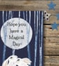 Birthday card -  hares illustration - magical day other occassions