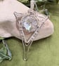 Elven inspired silver plated wire wrapped pendant - Image 1