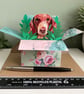 Dachshund Card; Personalised or Blank. Sausage dog gift card holder - Image 8