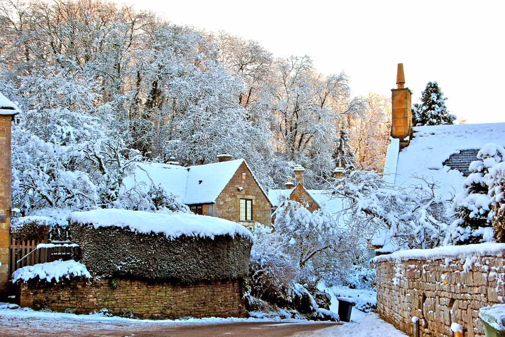 Snowshill In The Snow Cotswolds Gloucestershire Photograph Print