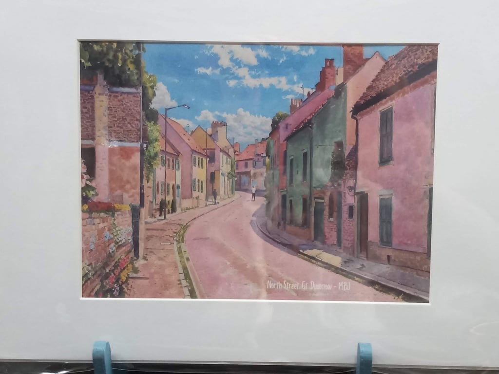 Great Dunmow North Street print A4 A5 with mount