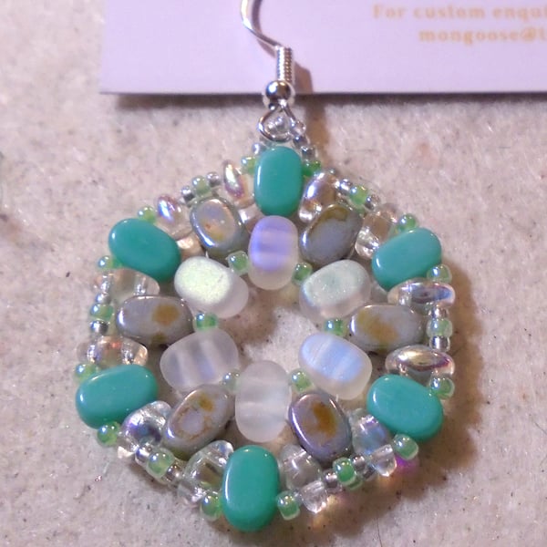 Hexagonal bead earrings (customisable)