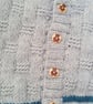 Hand Knitted Basket Weave Patterned Children's Cardigan with Collar - Image 7