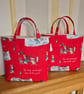 Christmas gift bag: Peter Rabbit on red - Image 4