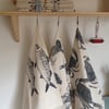 Screen printed Mackerel Tea towel