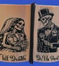 Handcrafted "Till Death Do Us Part" Double Book Fold 