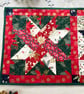 Festive Christmas Table Runner with Holly and Poinsettia printed fabric - Image 3