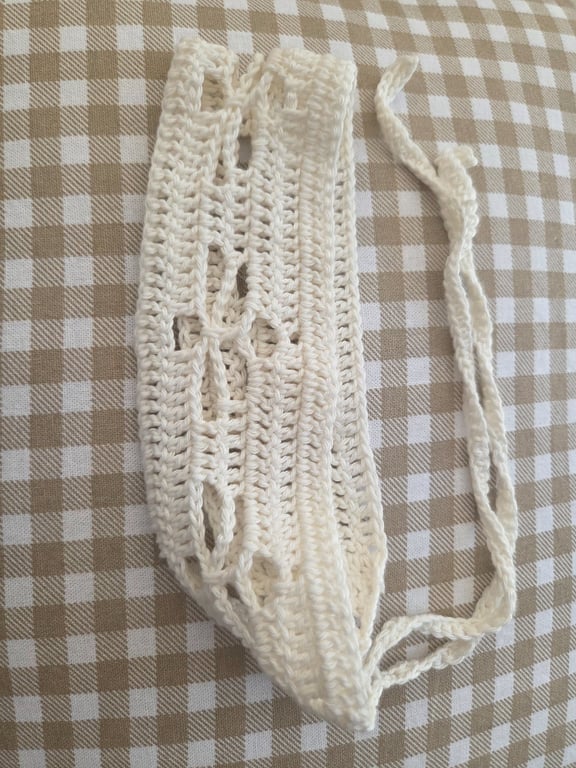 White Crochet Headband