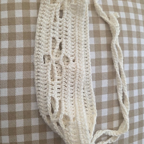 White Crochet Headband