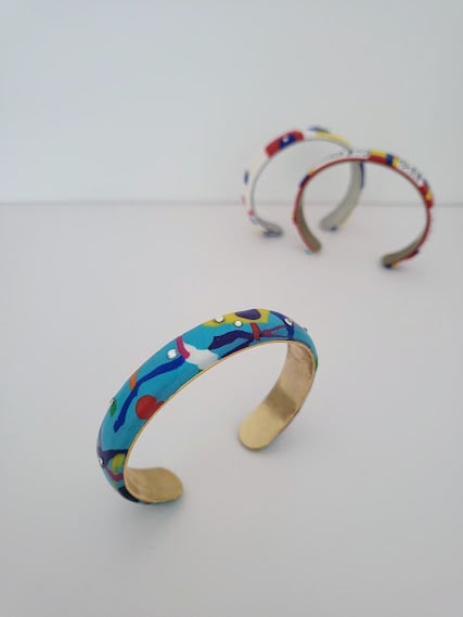 Handmade Polymer Clay Bangle - Oasis Bangle