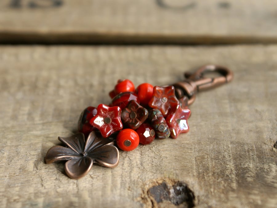 Autumn Flower Bag Charm