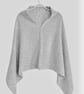 Poncho merino lambswool silver grey  - Image 3