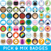 Pick and Mix Kawaii Badges - choose any 2, 4 or 10
