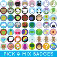 Pick and Mix Kawaii Badges - choose any 2, 4 or 10
