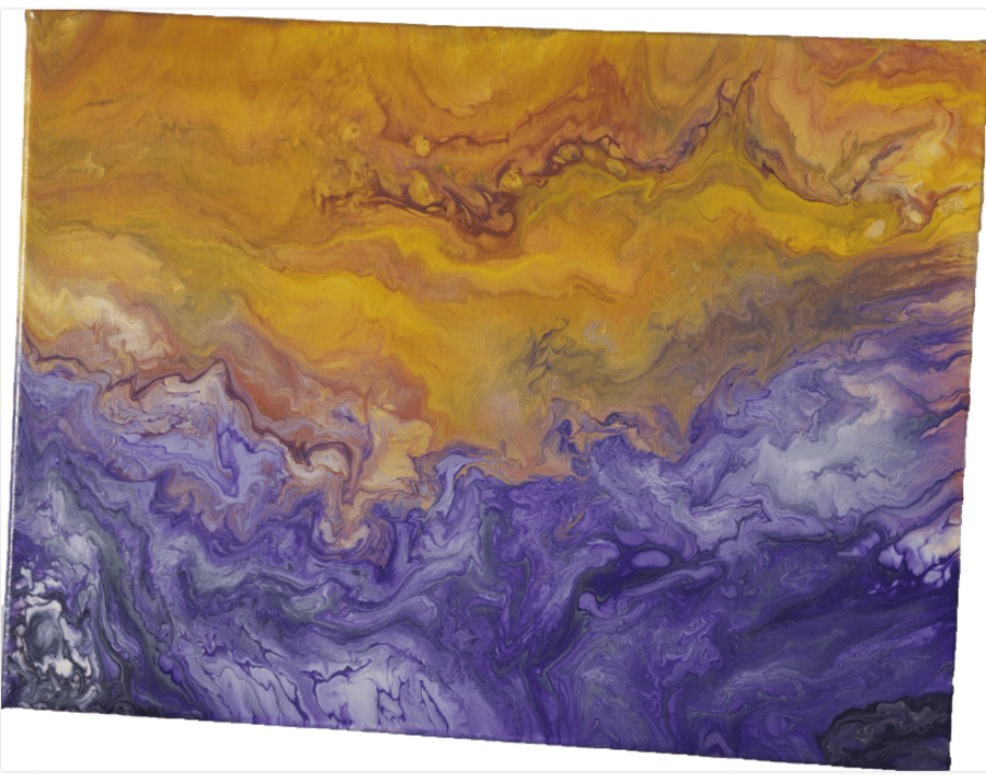 "Cosmic Fusion "Original Handmade Abstract Acrylic Painting on Canvas Wall Art 