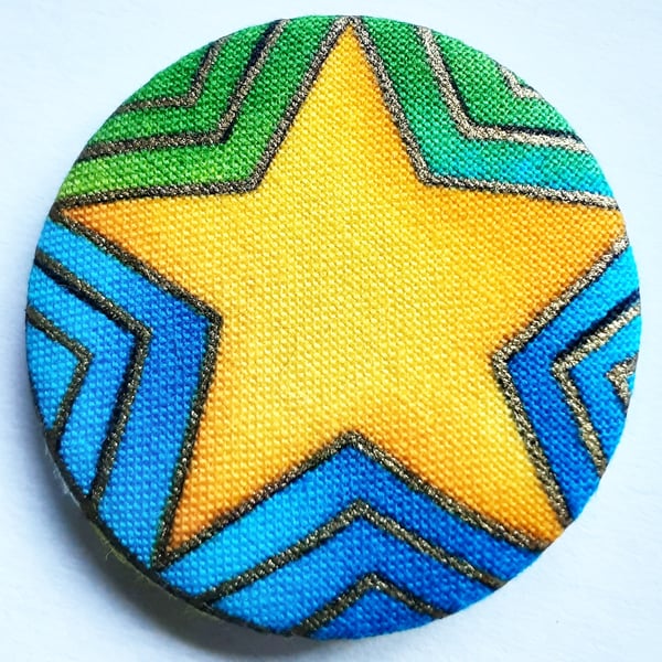 Christmas Star Badge Textile Badge 45mm