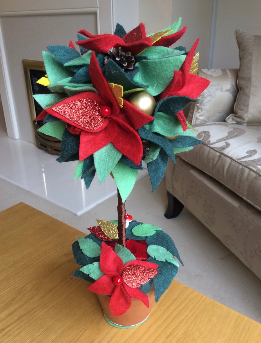 Christmas Tree Topiary Centrepiece Decoration