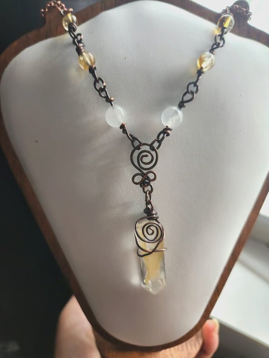 Golden healer Gemstone necklace 